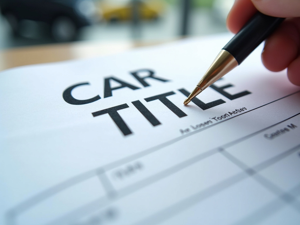 Car title document — title loans illinois