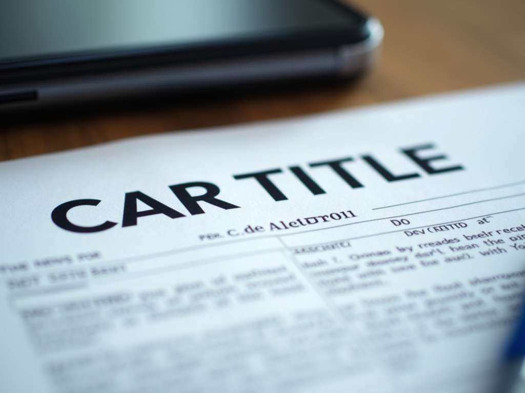 Car title document — title loans illinois