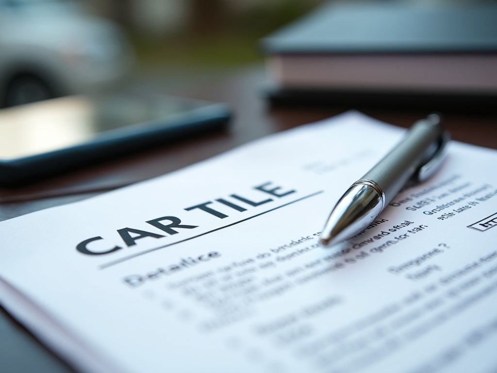 Car title document — title loans illinois