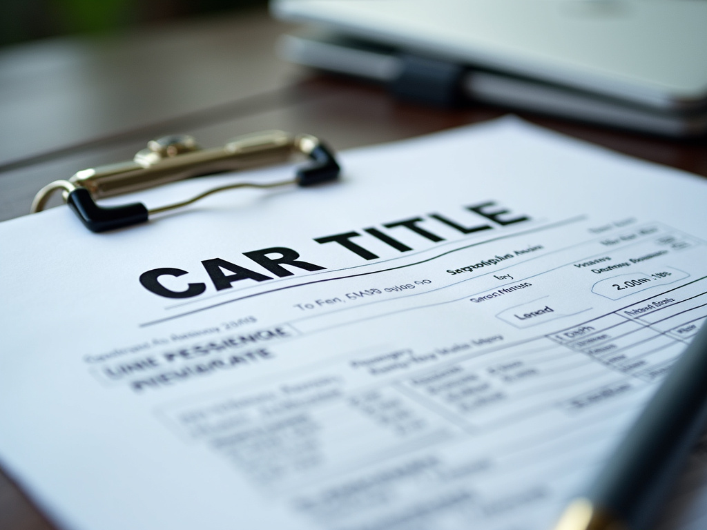 Car title document — title loans illinois