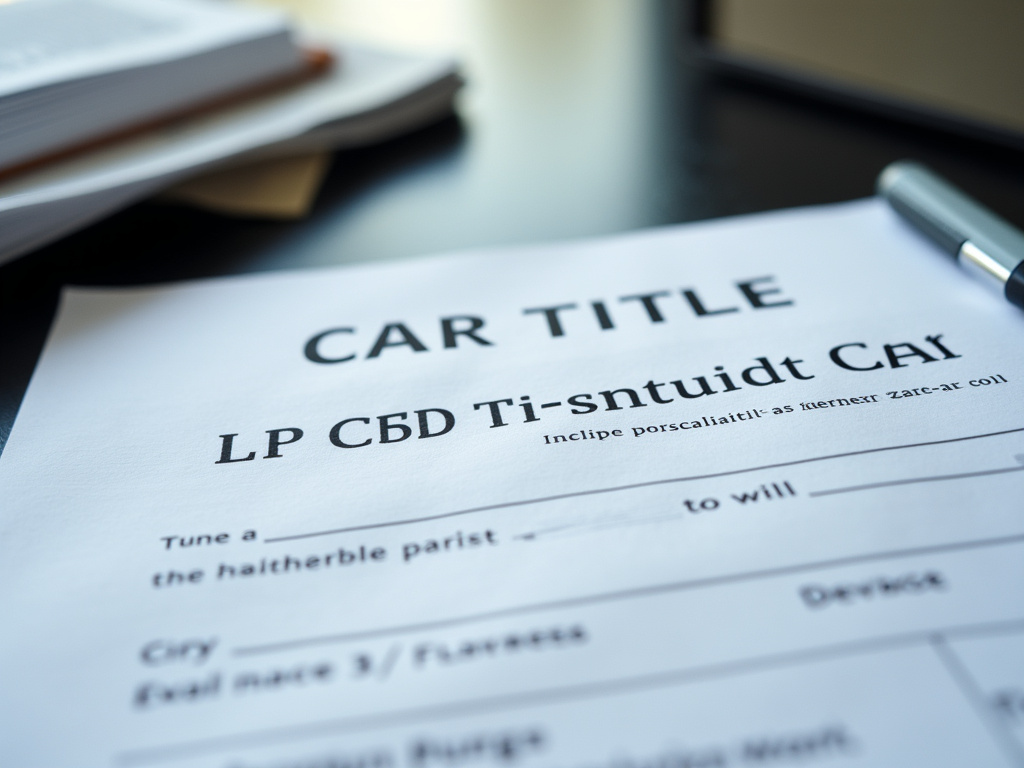 Car title document — title loans Lacy Lakeview