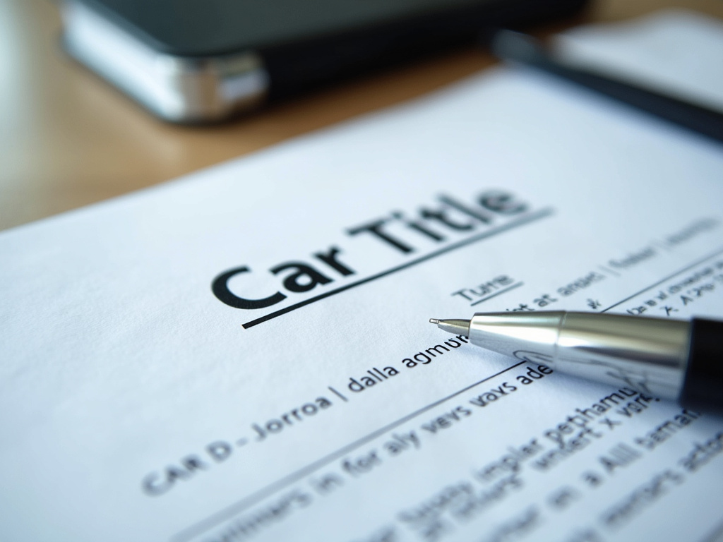 Car title document — title loans Lacy Lakeview