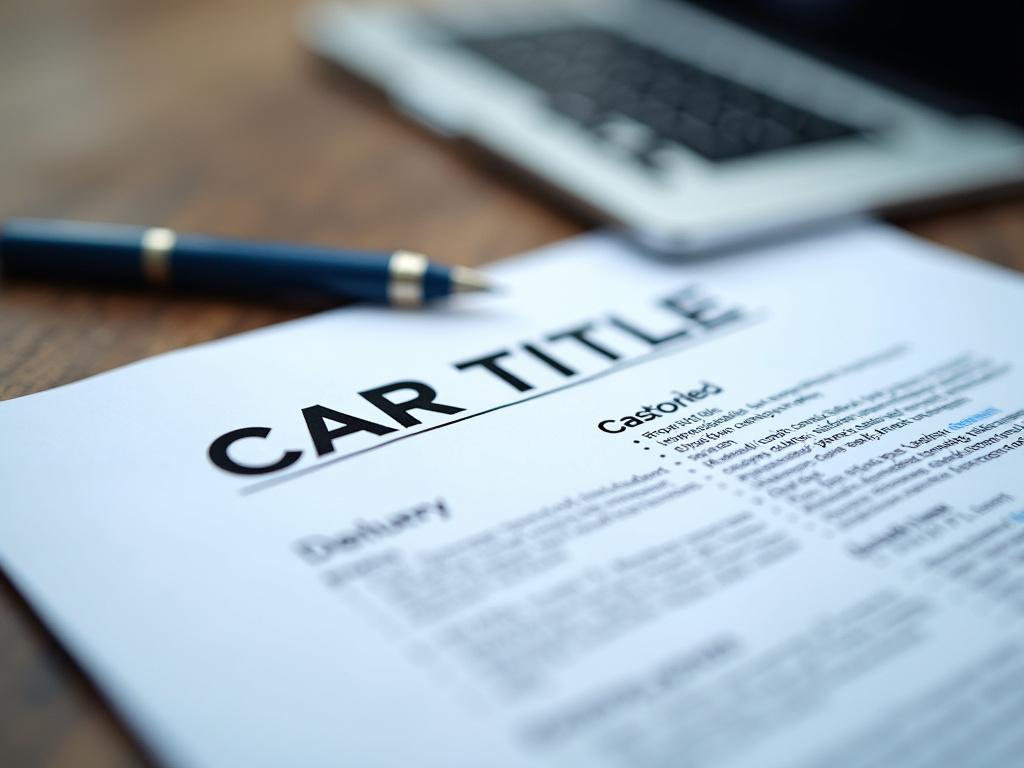 Car title document — title loans Lacy Lakeview