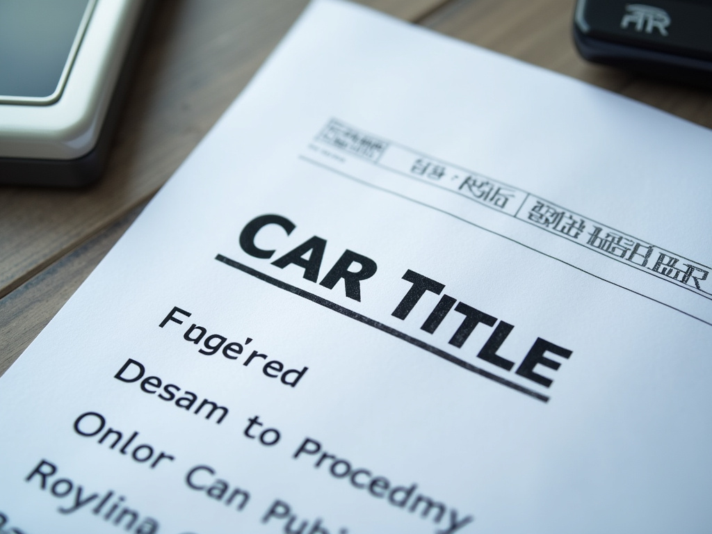 Car title document — title loans Lacy Lakeview