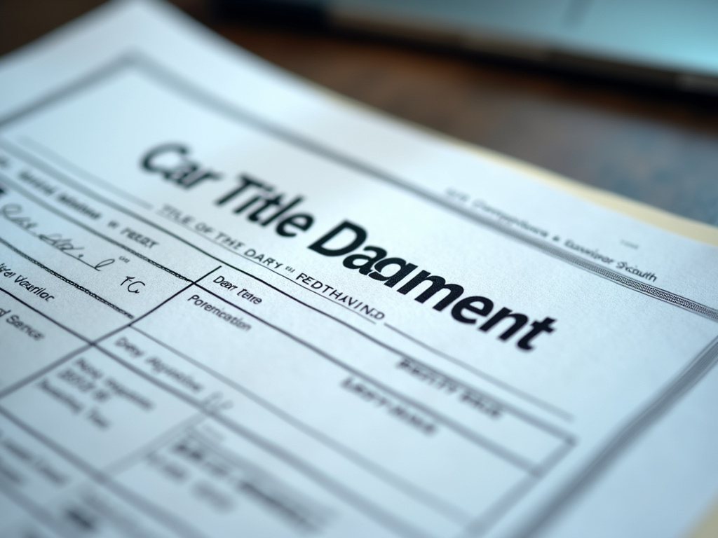 Car title document — title loans Lacy Lakeview