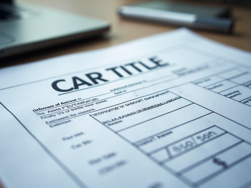 Car title document — title loans Lacy Lakeview