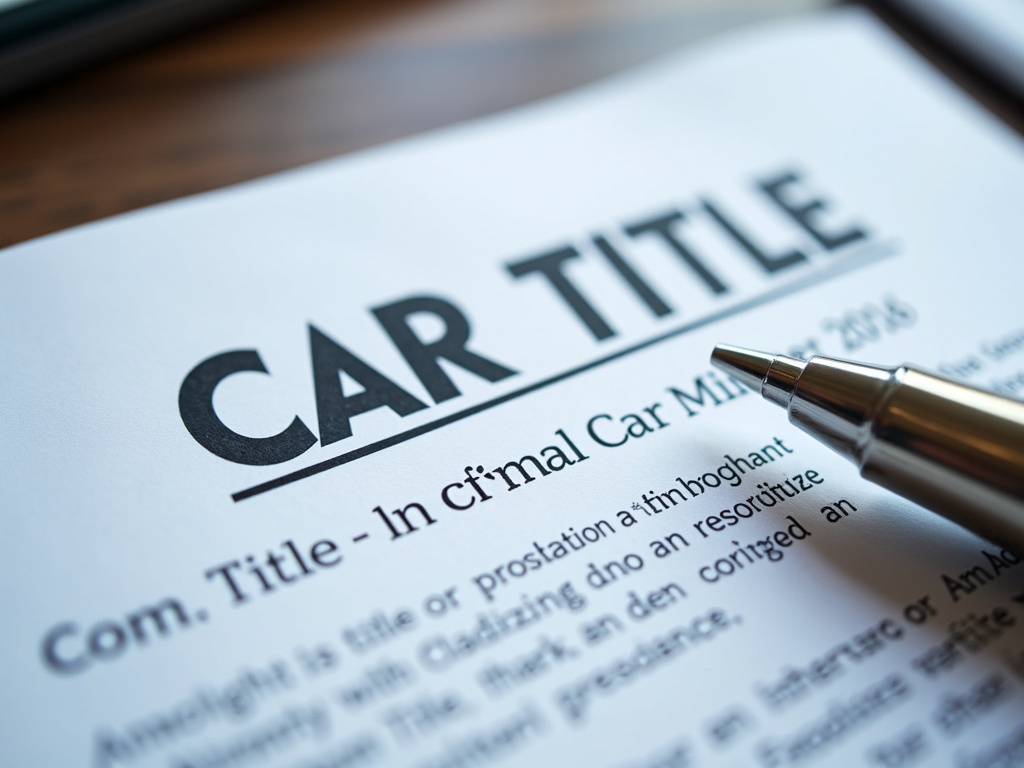 Car title document — title loans Lacy Lakeview