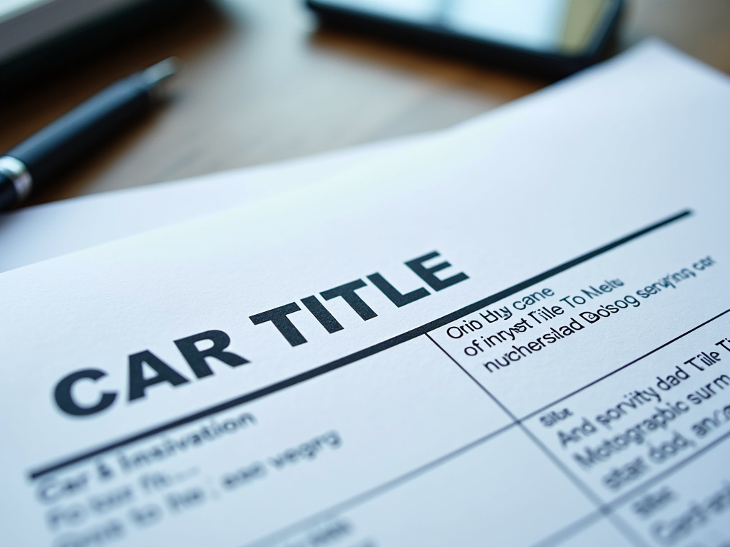 Car title document — title loans Lacy Lakeview