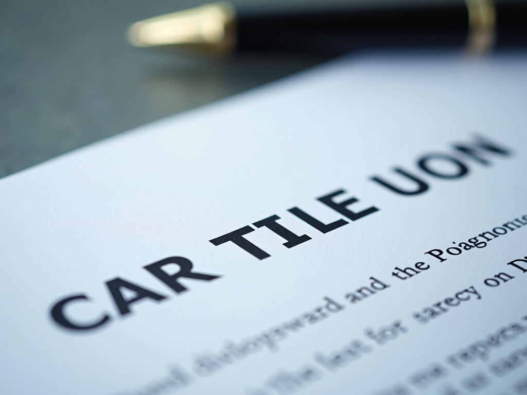 Car title document — title loans McGregor