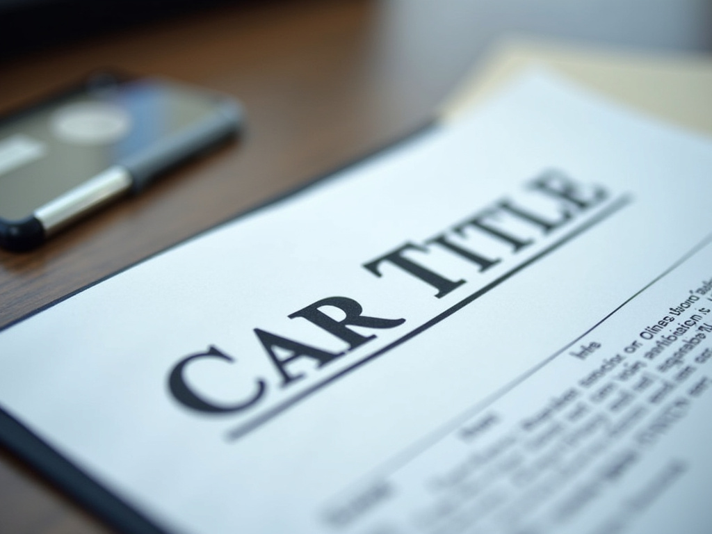 Car title document — title loans McGregor