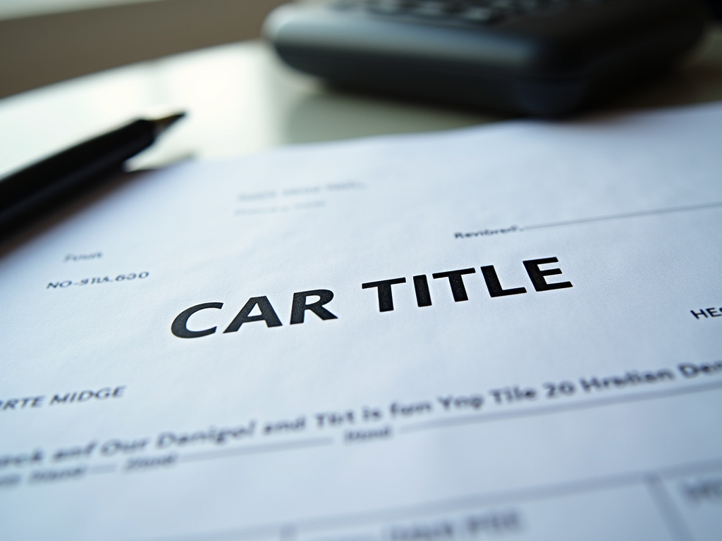 Car title document — title loans McGregor