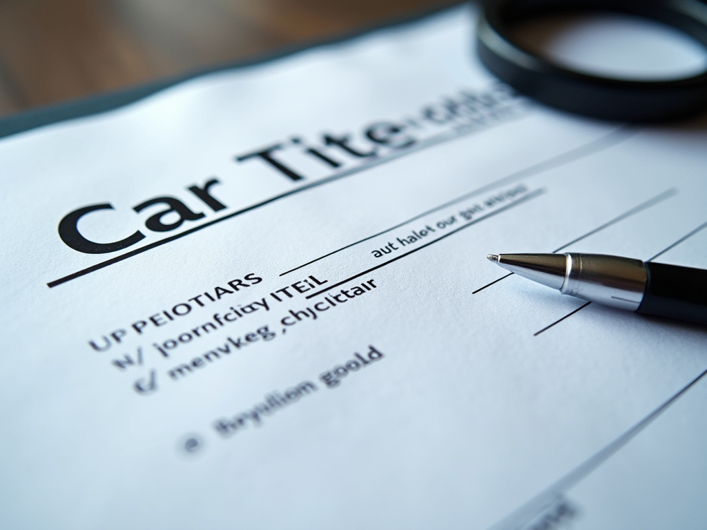 Car title document — title loans McGregor