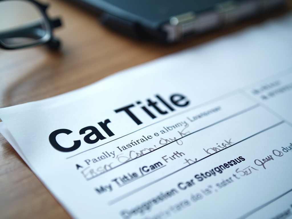 Car title document — title loans McGregor