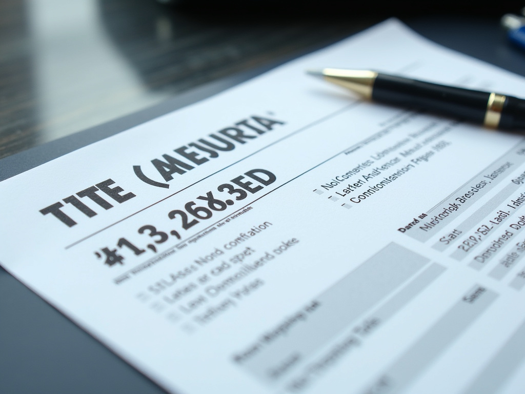 Car title document — title loans McGregor