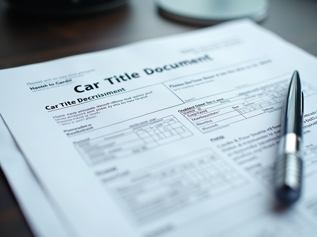 Car title document — title loans michigan