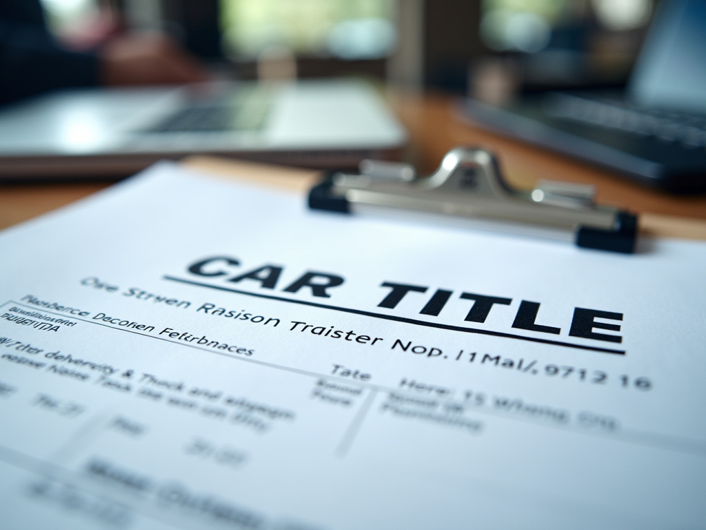 Car title document — title loans michigan