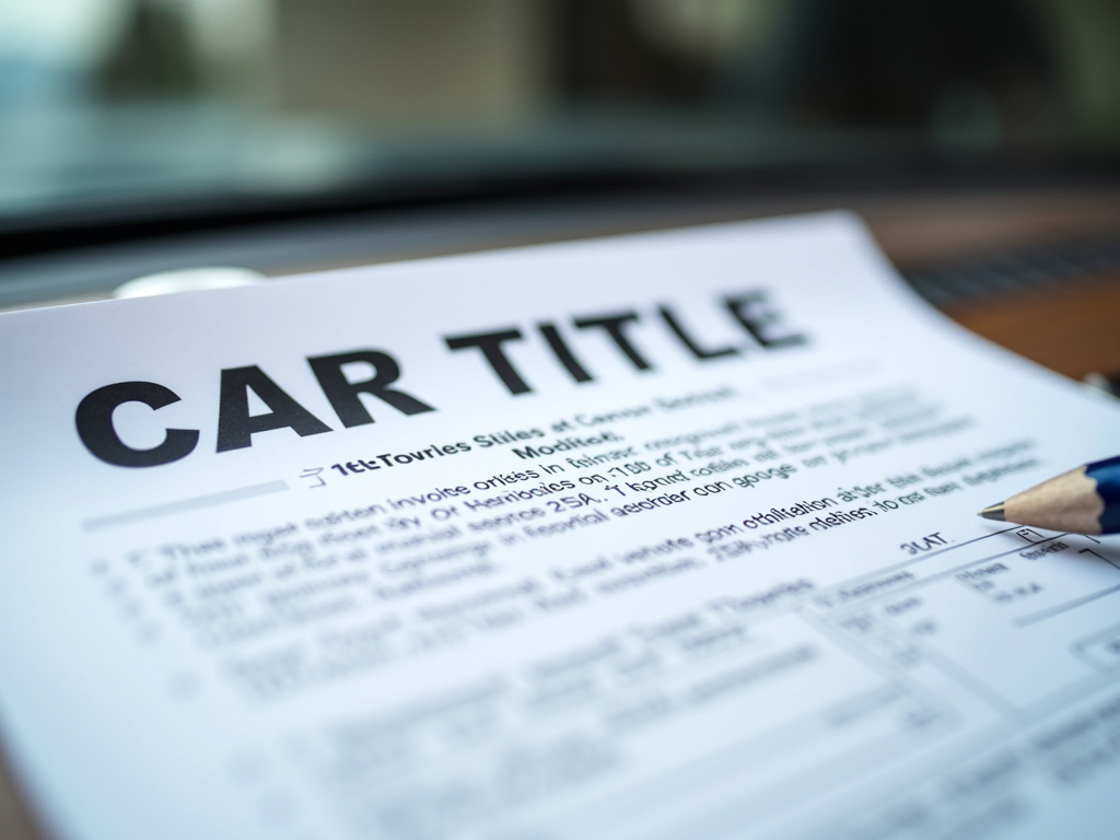Car title document — title loans montana