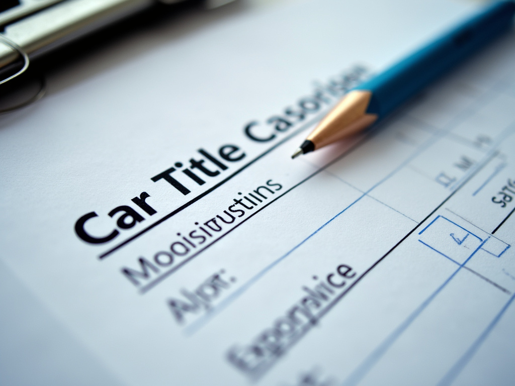 Car title document — title loans oklahoma