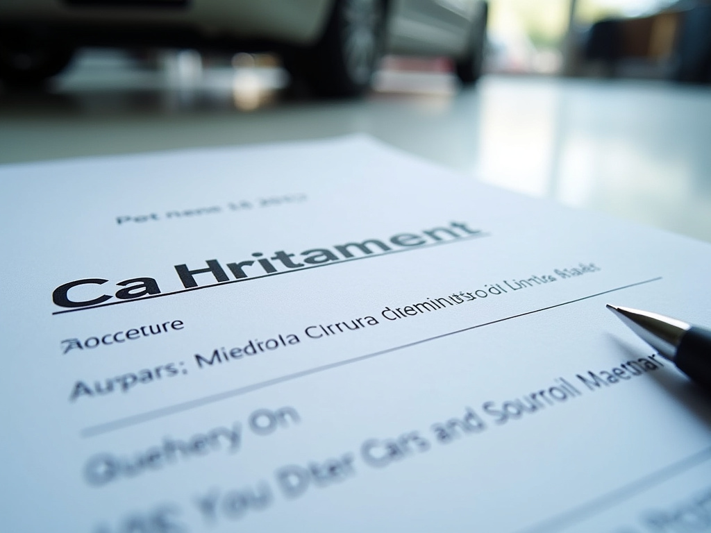 Car title document — title loans Robinson