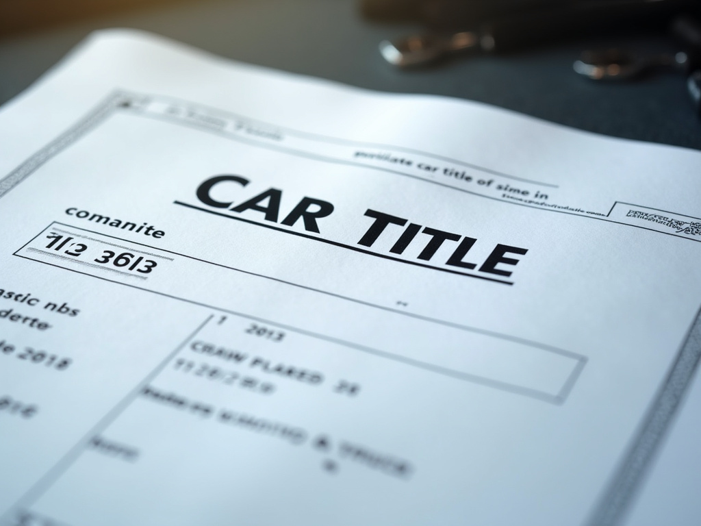 Car title document — title loans Robinson