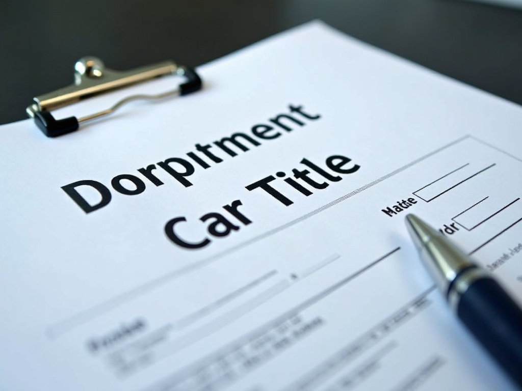 Car title document — title loans Robinson