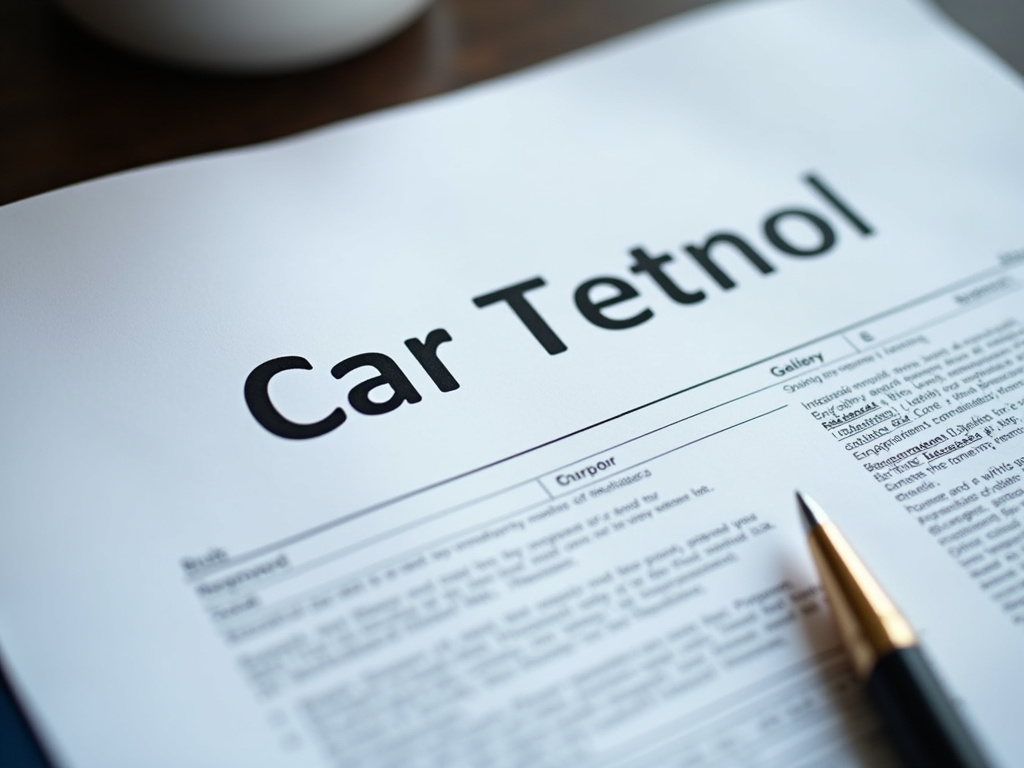 Car title document — title loans Robinson
