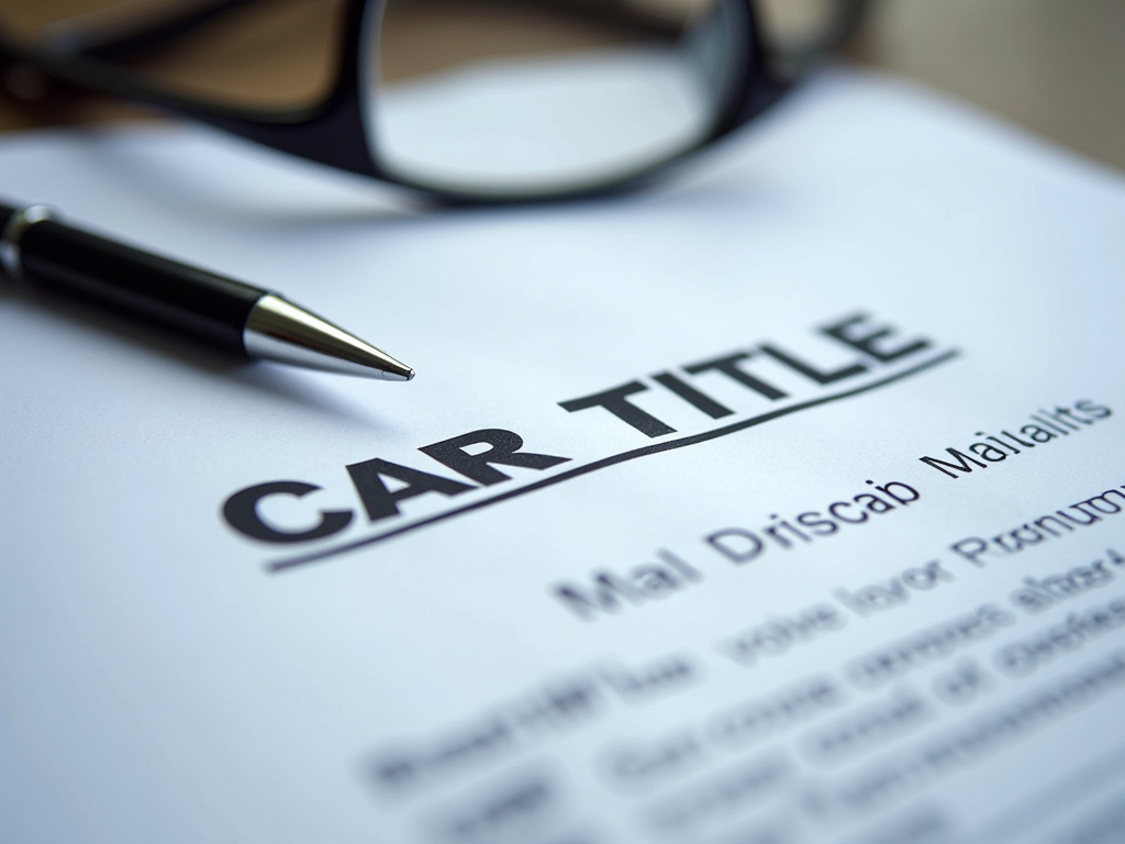 Car title document — title loans Robinson