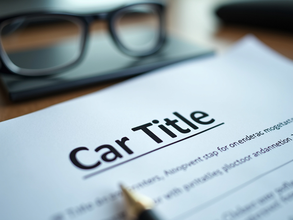 Car title document — title loans Robinson