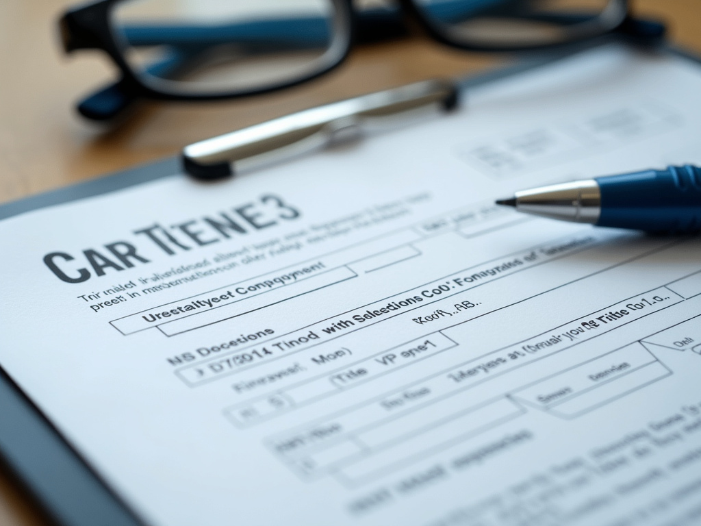 Car title document — title loans Robinson