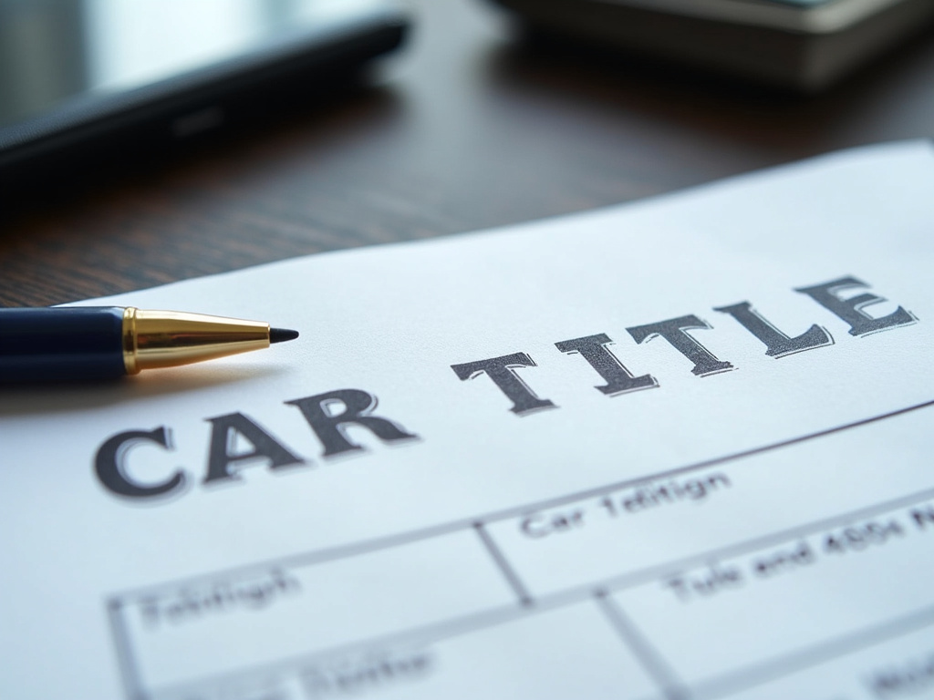 Car title document — title loans texas