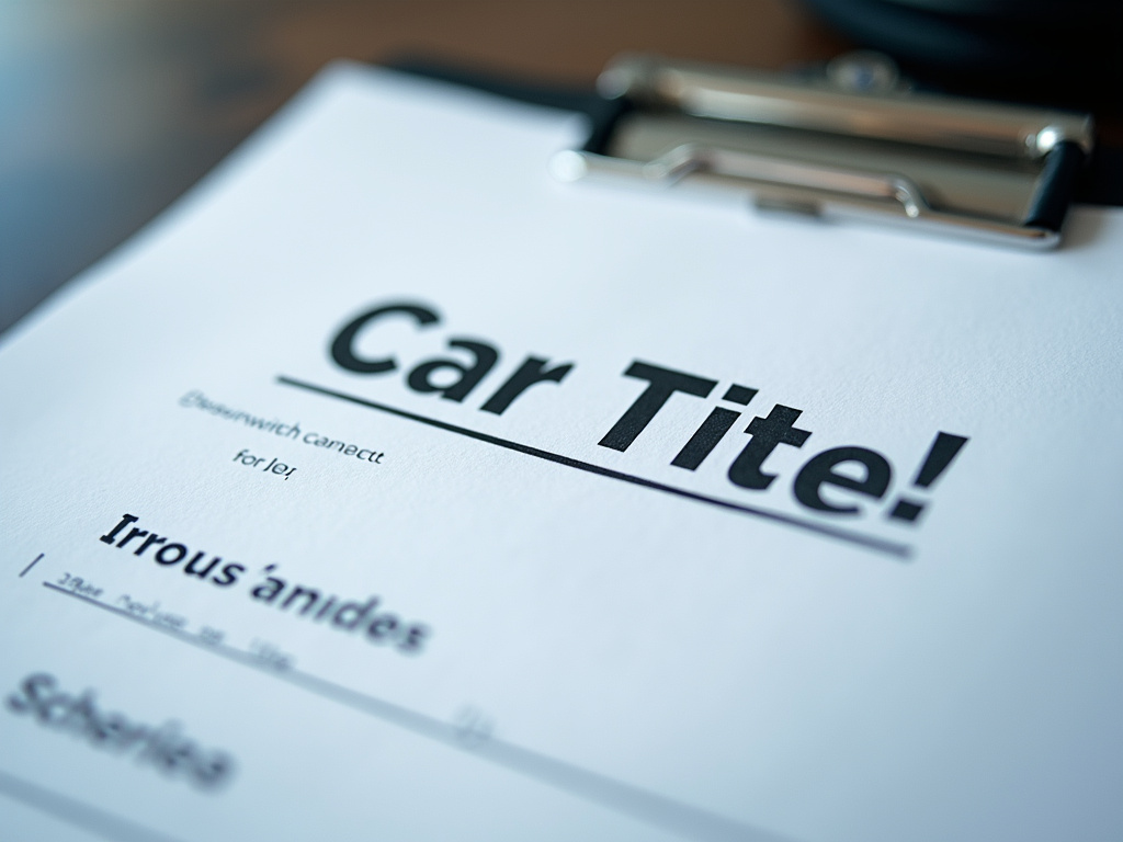 Car title document — title loans texas