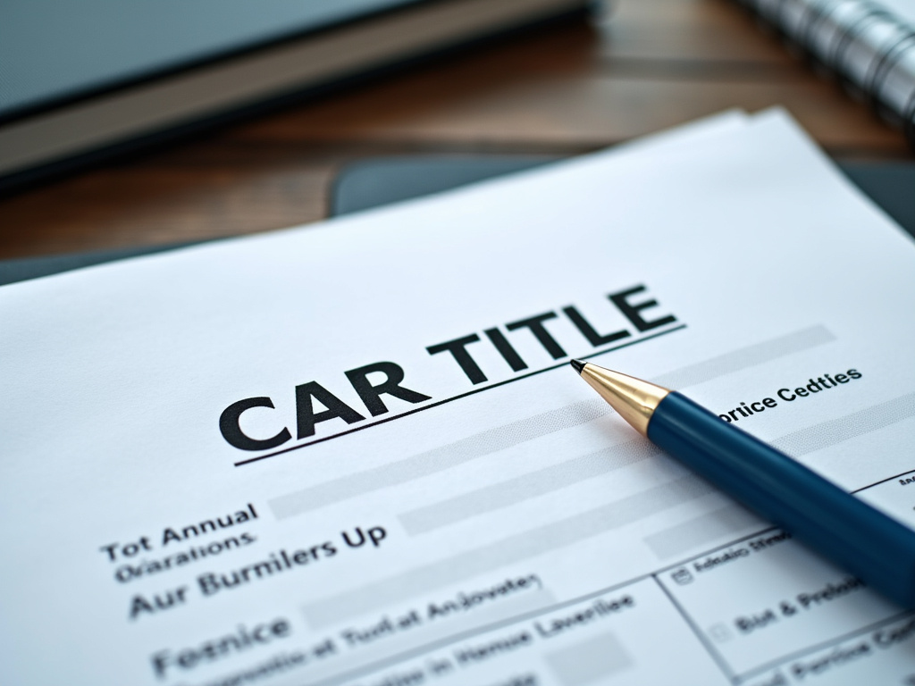 Car title document — title loans texas
