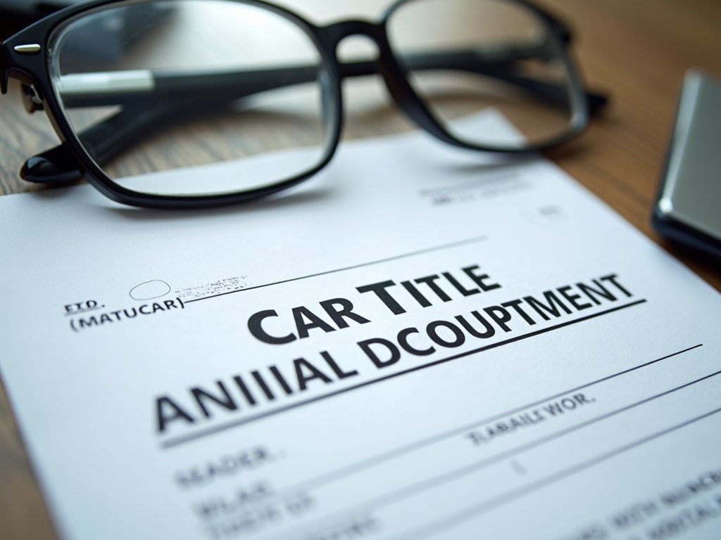 Car title document — title loans texas