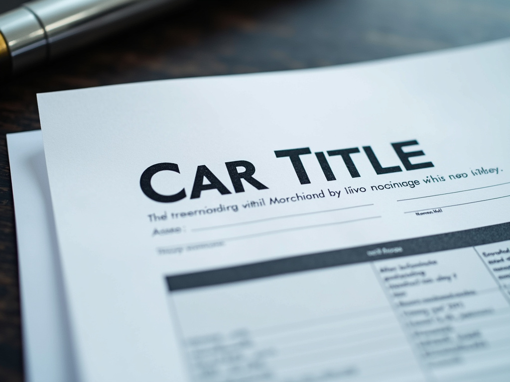 Car title document — title loans wisconsin