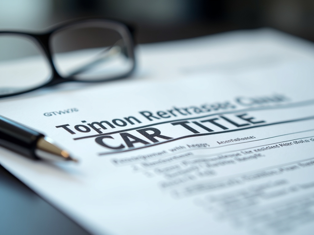Car title document — truck title loans Waco