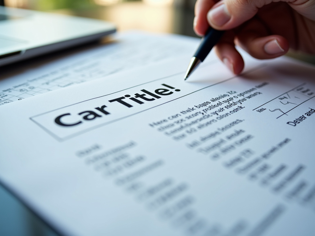 Car title document — truck title loans Waco