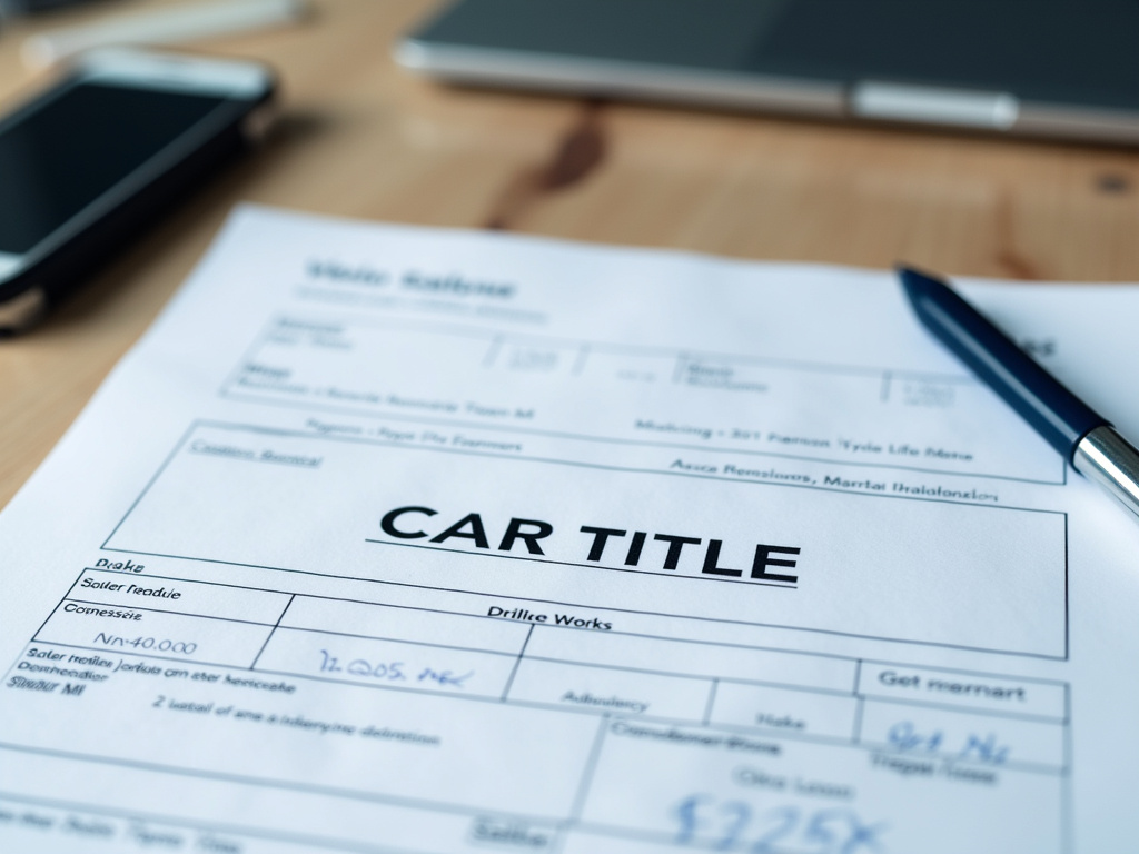 Car title document — truck title loans Waco