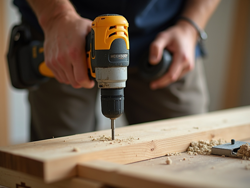 Carpenter with drill — deck contractors austin