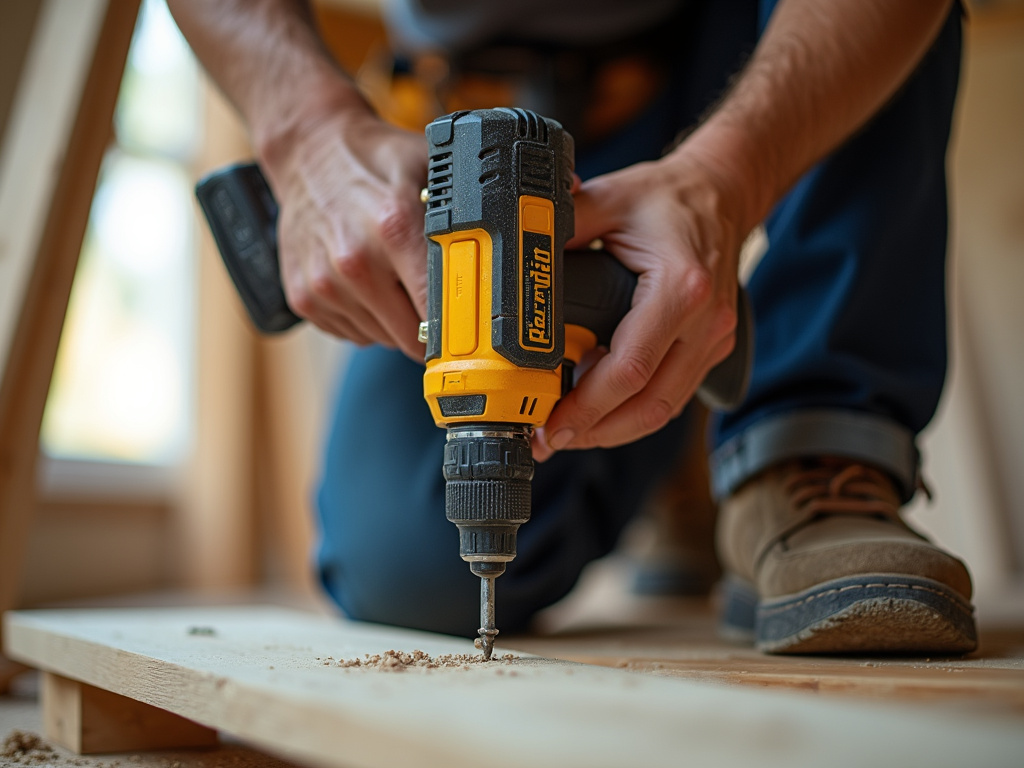 Carpenter with drill — deck contractors austin
