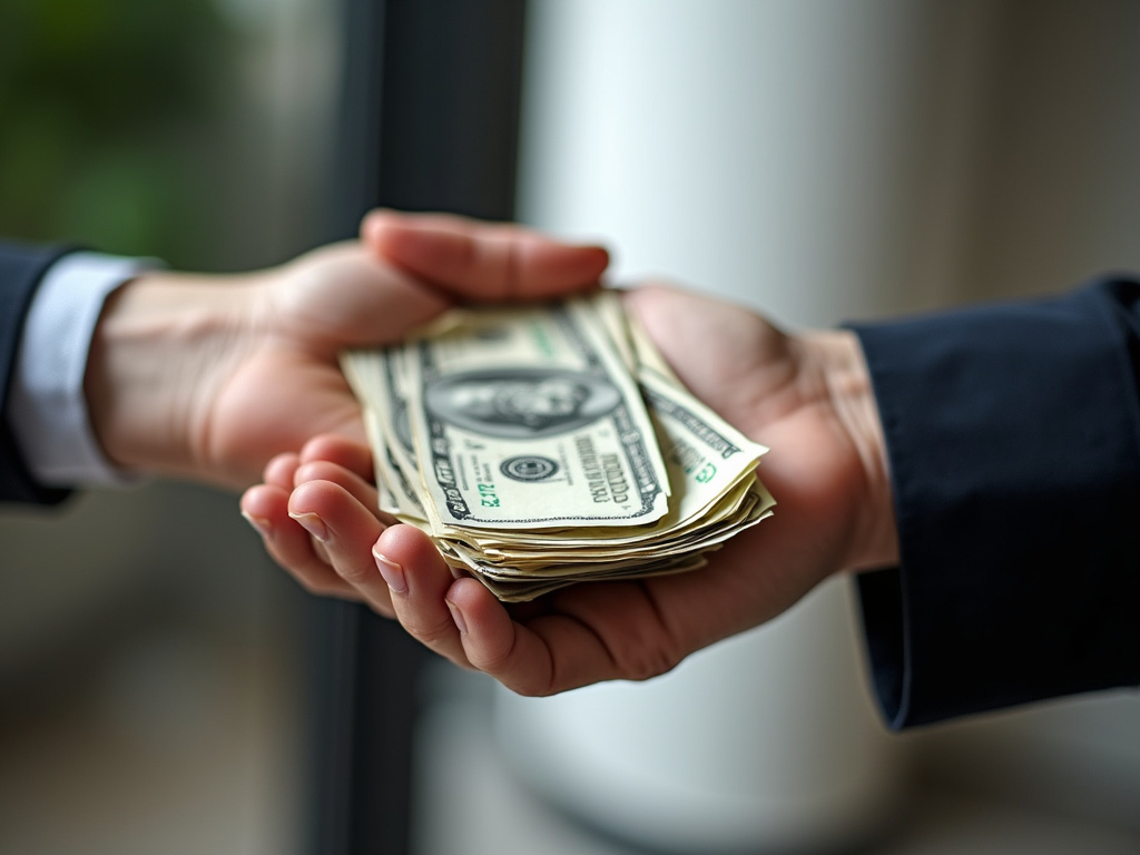 Cash handed over — title loans Robinson
