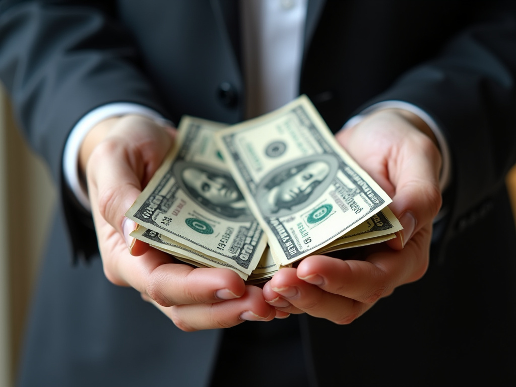 Cash in hand — title loans China Spring