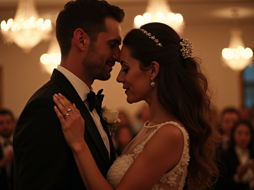 Couple's first dance — wedding bands