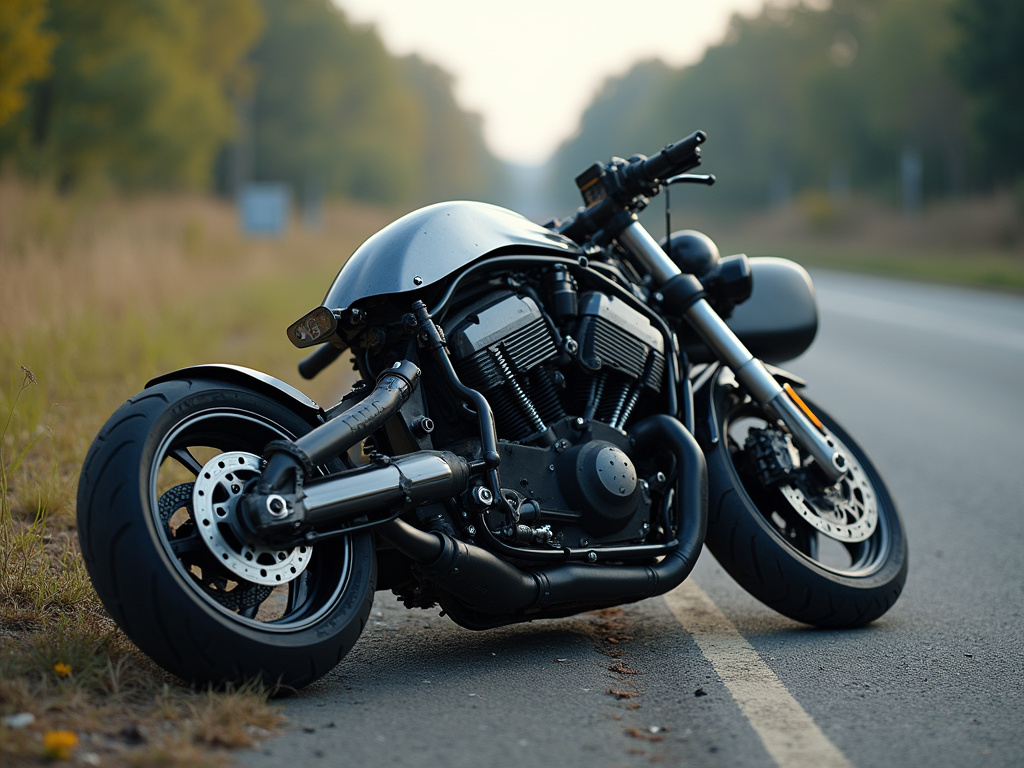 Crashed motorcycle — motorcycle accident lawyer phoenix