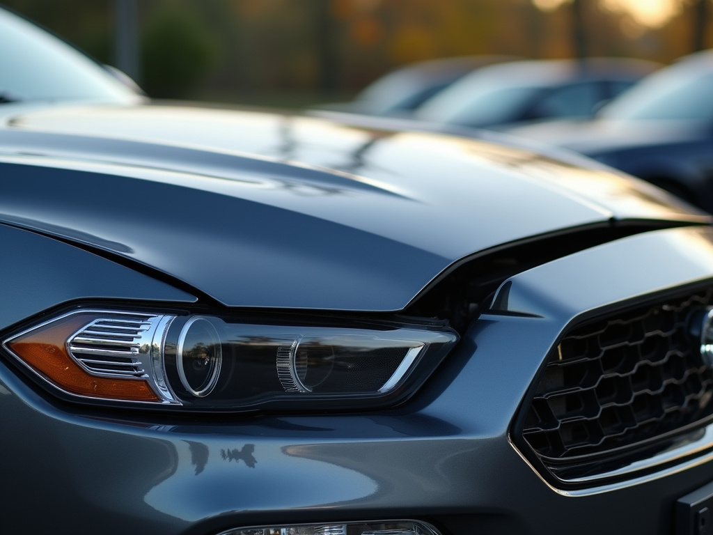 Crumpled car hood — los angeles head-on collision lawyer