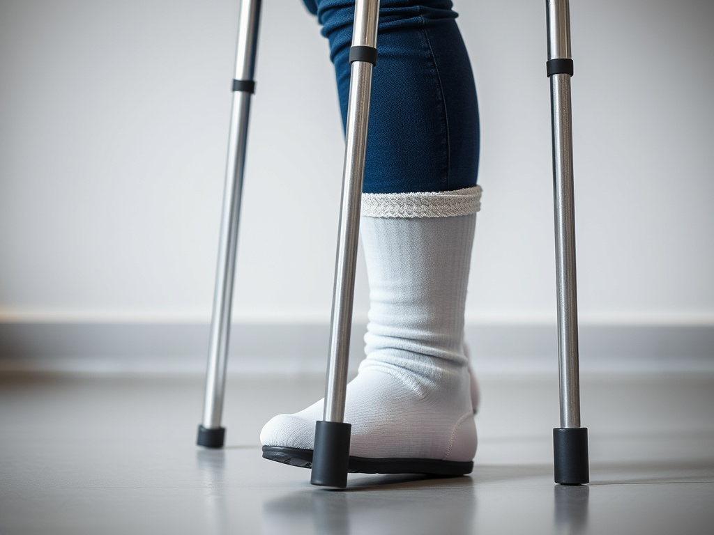 Crutches and cast — bus accident lawyer phoenix