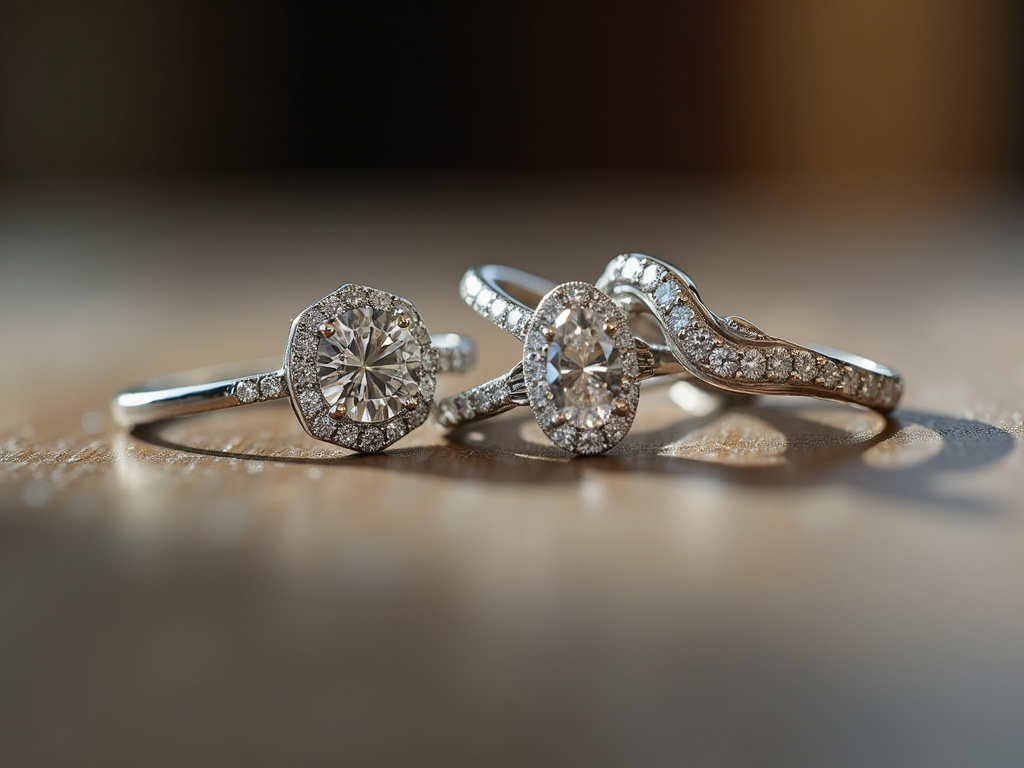 Diamond rings — jewelry store