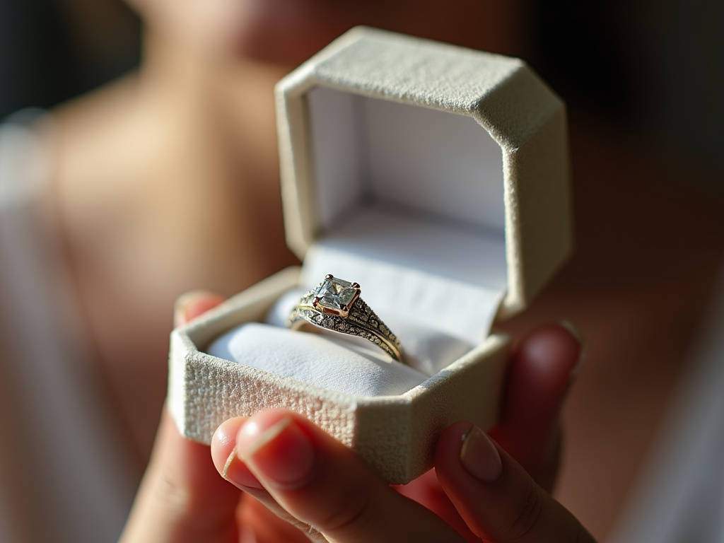 Engagement ring box — jewelry store