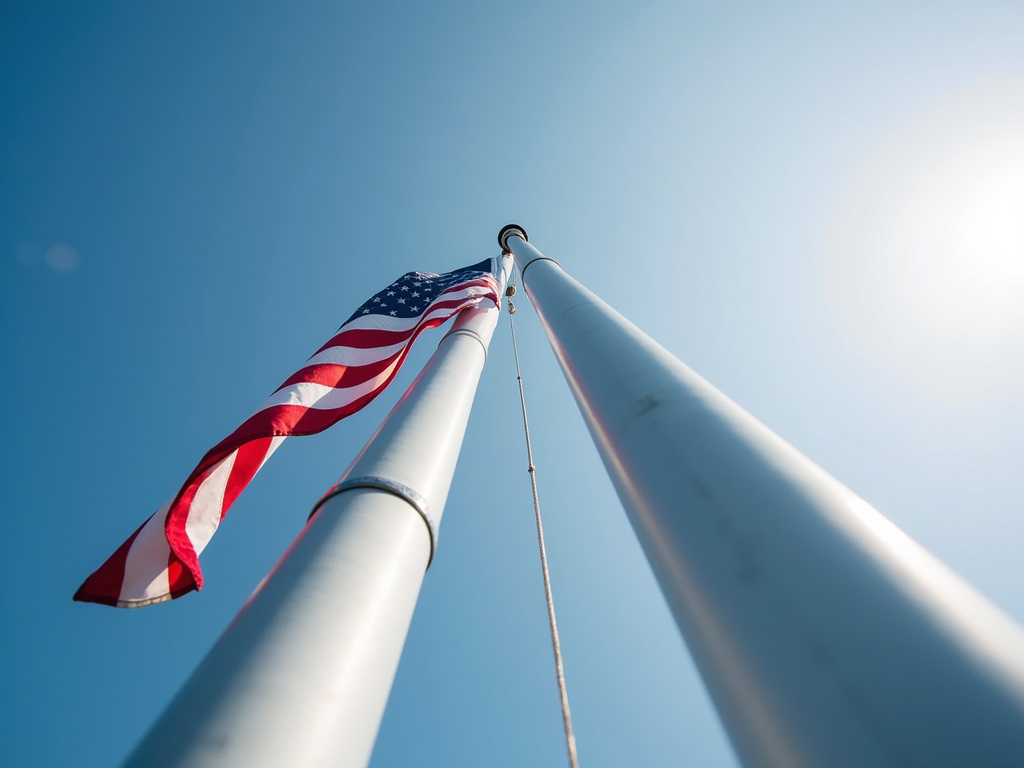 Flag pole installation — solar flag pole lighting
