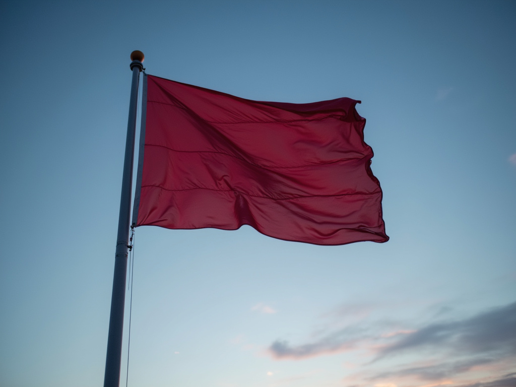 Flagpole at dusk — solar flag pole lighting