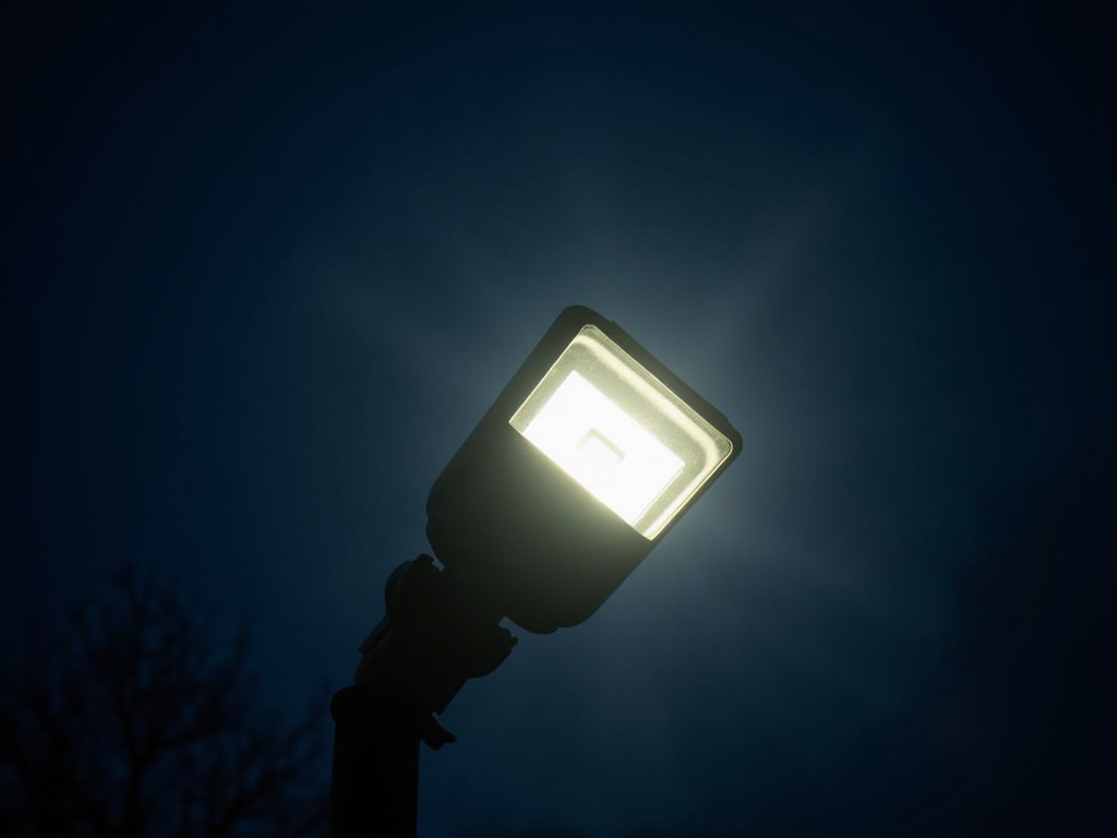 Floodlight at night — solar lighting for military bases